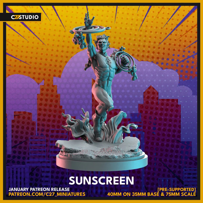 Sunspot Marvel MCP-compatible resin miniature by C27 Studios - product image 1