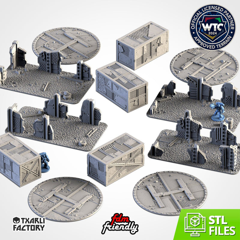 Post-Apocalyptic WTC Set 02 3D printed terrain view 1