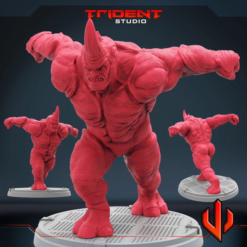 Rhino Marvel MCP-compatible 40mm resin proxy miniature by Trident Miniatures - product image 1