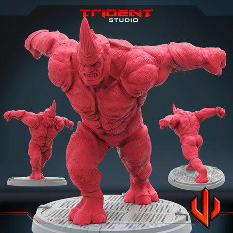 Rhino Marvel MCP-compatible 40mm resin proxy miniature by Trident Miniatures - product image 1