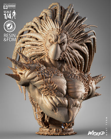 Black Heart Portrait Bust resin bust kit view 1