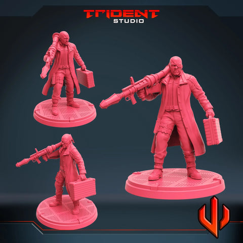 Nick Fury - Sculpt B Marvel MCP-compatible 40mm resin proxy miniature by Trident Miniatures - product image 1
