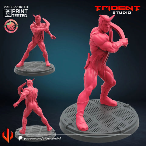 Boomerang Marvel MCP-compatible 40mm resin proxy miniature by Trident Miniatures - product image 1