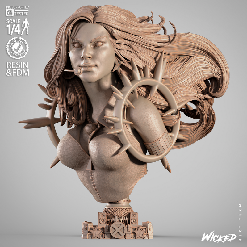 Dazzler Portrait Bust resin bust kit view 1