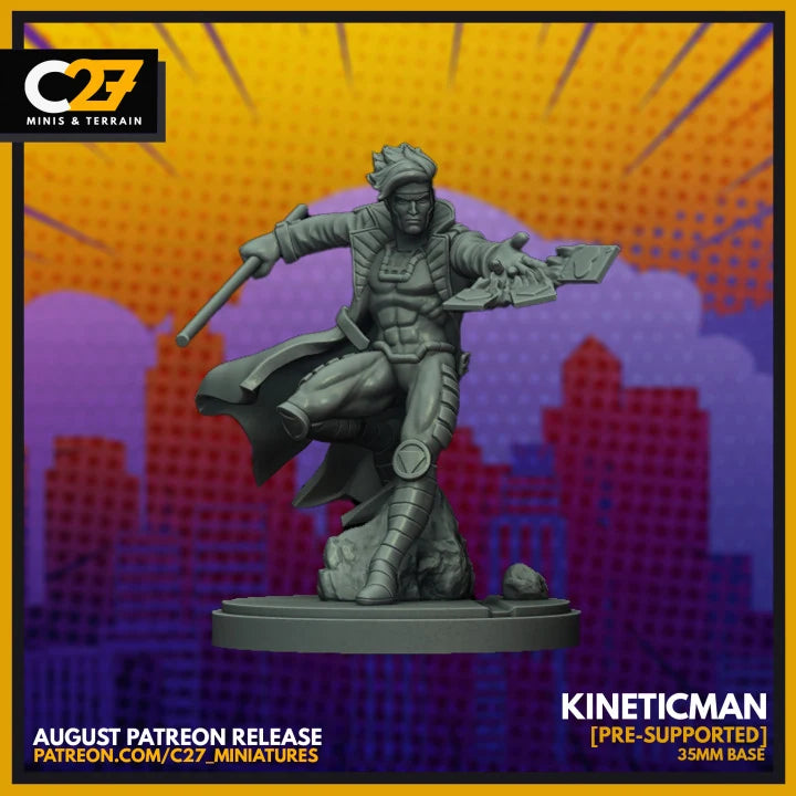 Gambit Marvel MCP-compatible resin miniature by C27 Studios - product image 1