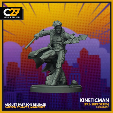 Gambit Marvel MCP-compatible resin miniature by C27 Studios - product image 1