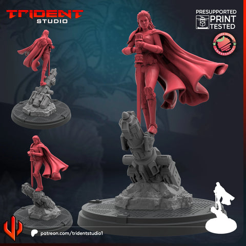 Phyla Vell Marvel MCP-compatible 40mm resin proxy miniature by Trident Miniatures - product image 1