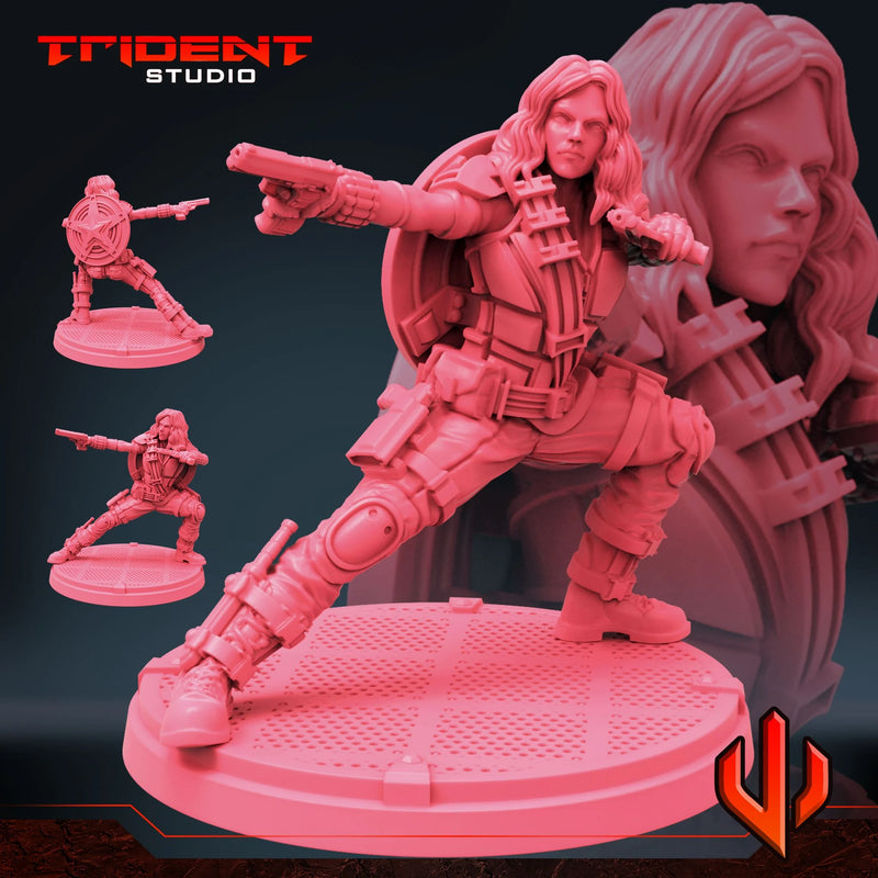Black Widow Multiverse - Sculpt C Marvel MCP-compatible 40mm resin proxy miniature by Trident Miniatures - product image 1