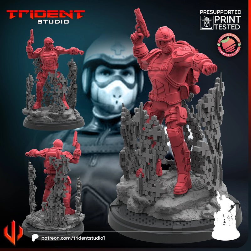 SHIELD Medic Male Marvel MCP-compatible 40mm resin proxy miniature by Trident Miniatures - product image 1