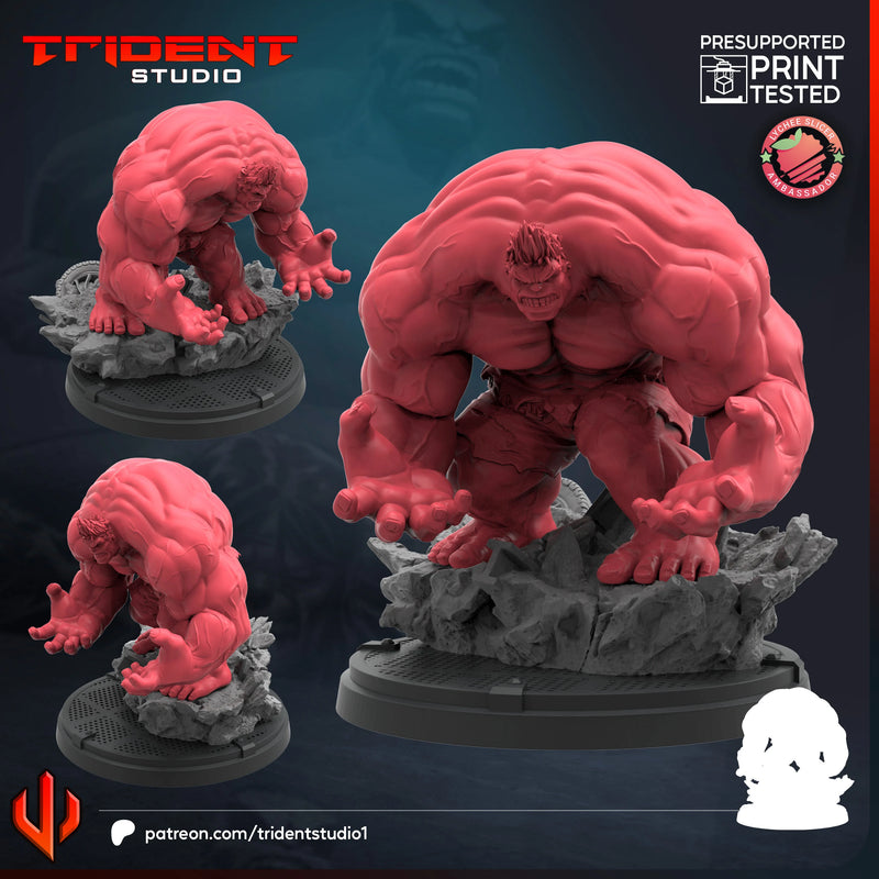 Monster Hulk Rivals - Sculpt B Marvel MCP-compatible 40mm resin proxy miniature by Trident Miniatures - product image 1