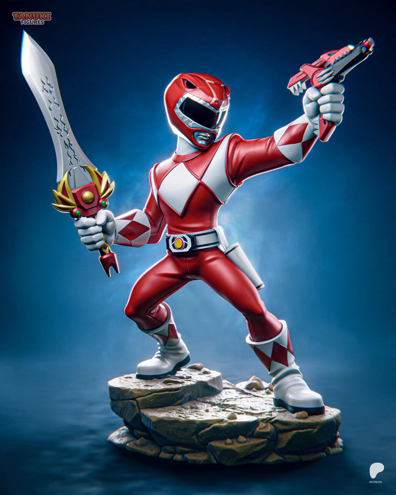 Red Ranger Toon Resin Figure - Toon view 1