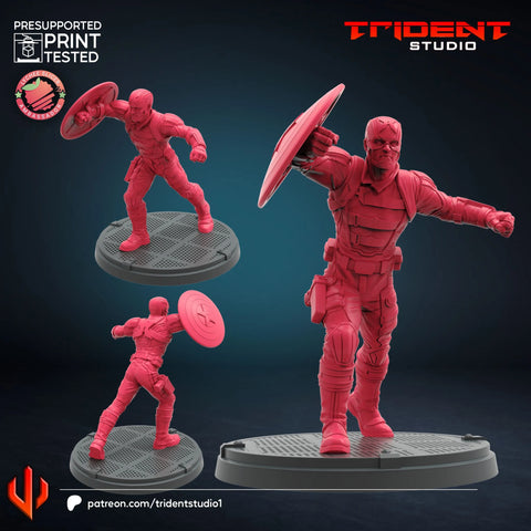 Us Agent - Sculpt A Marvel MCP-compatible 40mm resin proxy miniature by Trident Miniatures - product image 1