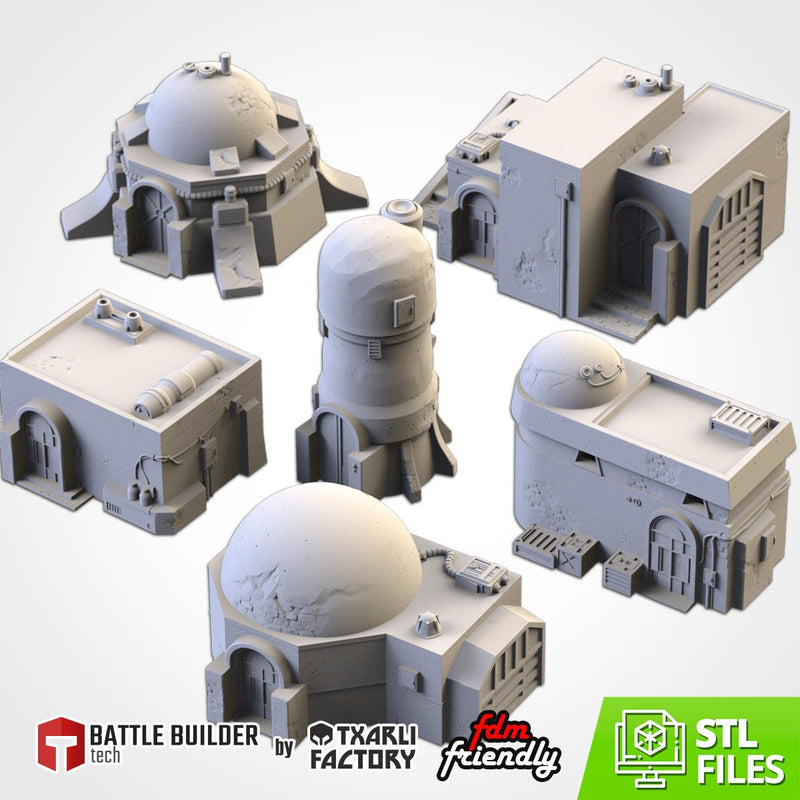 Desert Buildings 02 3D printed terrain view 1