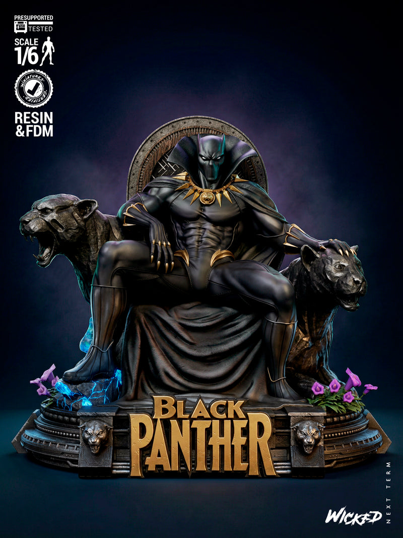 Black Panther Sculpture resin statue kit view 1