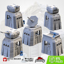Modular Defense Turrets 3D printed terrain view 1