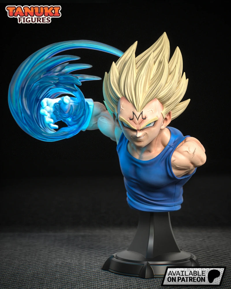 Vegeta Resin Statue & Bust - Bust view 1