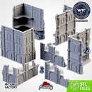 Classic Ruins WTC Set 01 3D printed terrain view 1