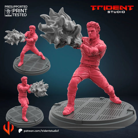 Sunspot X-Men Days Of Future Past Marvel MCP-compatible 40mm resin proxy miniature by Trident Miniatures - product image 1