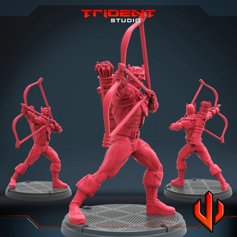 Classic Hawkeye Marvel MCP-compatible 40mm resin proxy miniature by Trident Miniatures - product image 1