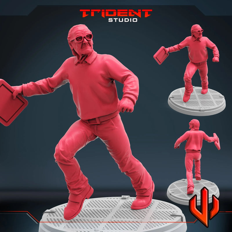 Stan Lee - Sculpt A Marvel MCP-compatible 40mm resin proxy miniature by Trident Miniatures - product image 1