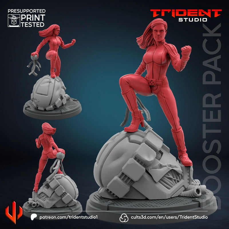 Rogue X-Men 2000 Movie Marvel MCP-compatible 40mm resin proxy miniature by Trident Miniatures - product image 1