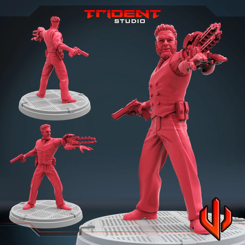 Ulysses Klaue - Sculpt A Marvel MCP-compatible 40mm resin proxy miniature by Trident Miniatures - product image 1