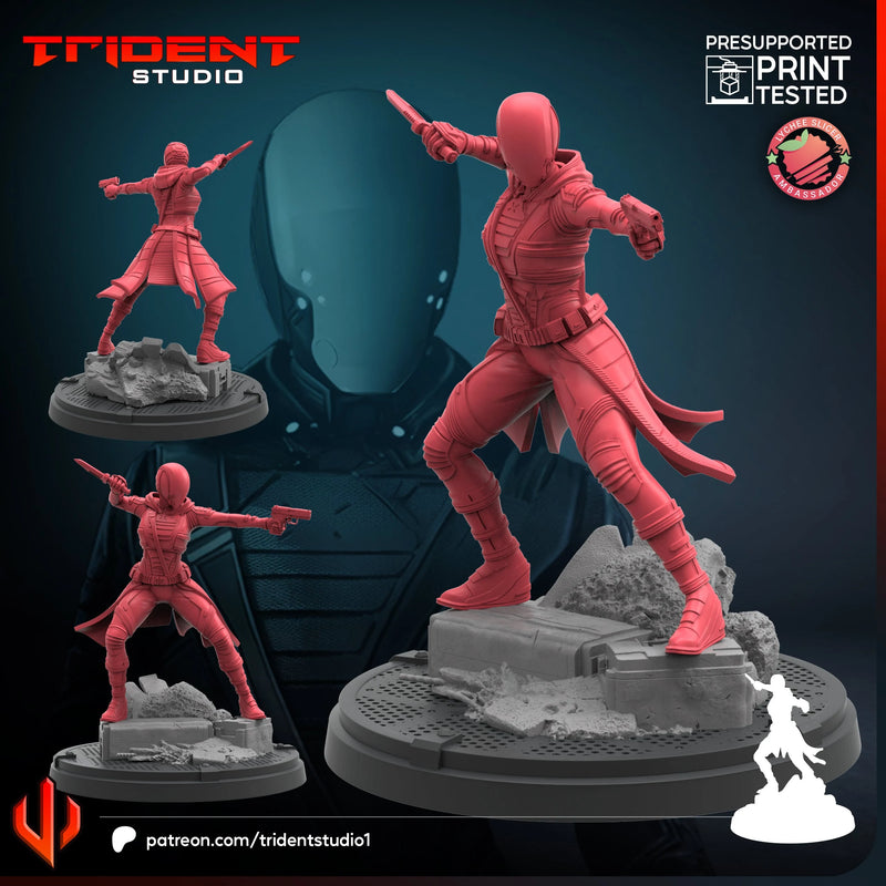 Ghost Thunderbolts Marvel MCP-compatible 40mm resin proxy miniature by Trident Miniatures - product image 1