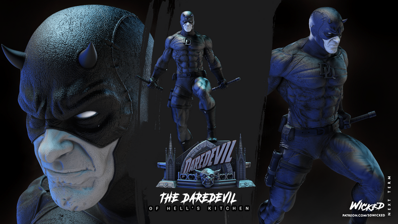 Daredevil Sculpture resin statue kit view 1