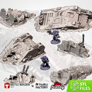 Crashed Tanks 3D printed terrain view 1