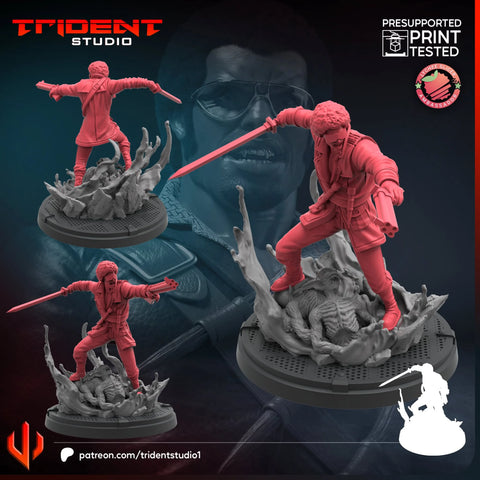 Blade 70s Classic Marvel MCP-compatible 40mm resin proxy miniature by Trident Miniatures - product image 1