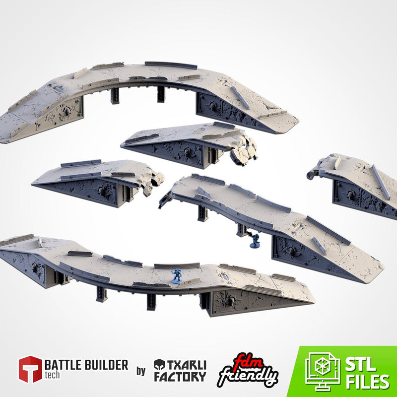 Bridges 3D printed terrain view 1