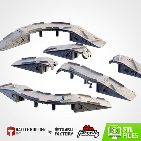 Bridges 3D printed terrain view 1