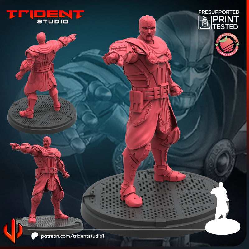 Doom Bot Captain Marvel MCP-compatible 40mm resin proxy miniature by Trident Miniatures - product image 1
