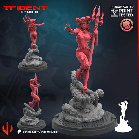 Satana Hellstrom Marvel MCP-compatible 40mm resin proxy miniature by Trident Miniatures - product image 1
