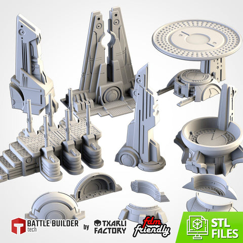 Xenos Buildings 03 3D printed terrain view 1