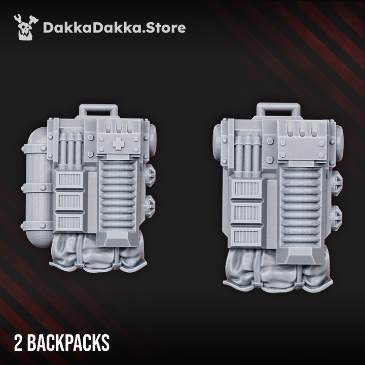 Backpacks for Dawnguard veterans - DakkaDakka Resin Miniature Accessory - image 1