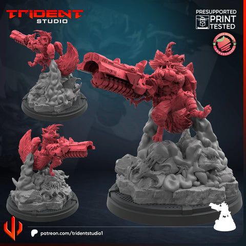 Rocket Raccoon Rivals Marvel MCP-compatible 40mm resin proxy miniature by Trident Miniatures - product image 1
