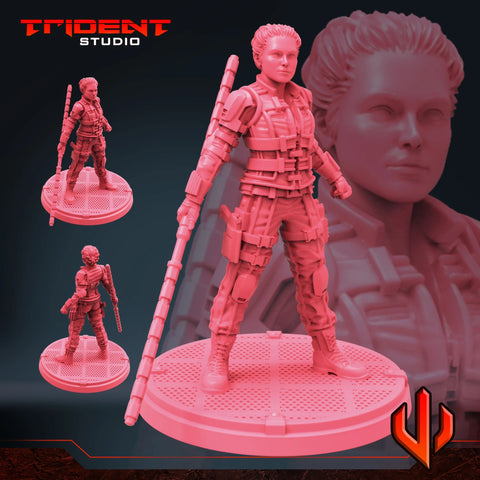 Yelena Belova - Sculpt B Marvel MCP-compatible 40mm resin proxy miniature by Trident Miniatures - product image 1