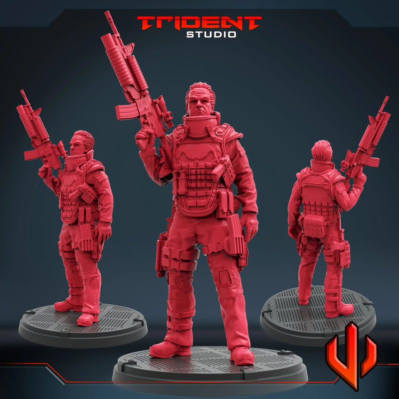 Punisher War Zone - Sculpt B Marvel MCP-compatible 40mm resin proxy miniature by Trident Miniatures - product image 1