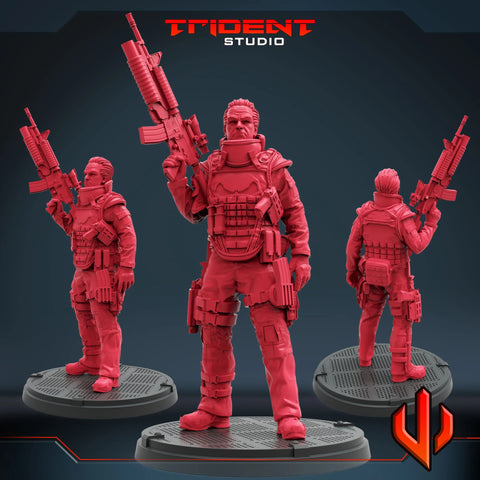 Punisher War Zone - Sculpt B Marvel MCP-compatible 40mm resin proxy miniature by Trident Miniatures - product image 1