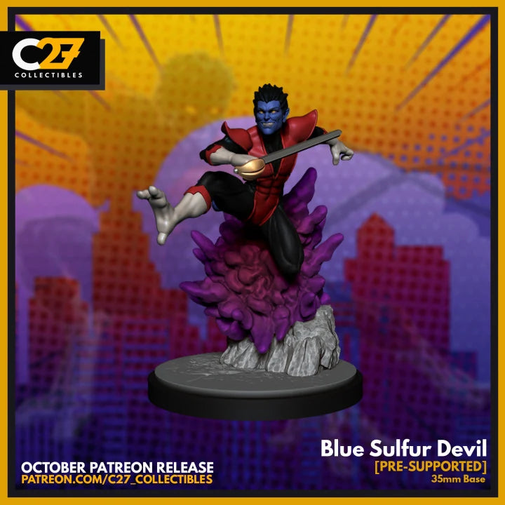 Nightcrawler Marvel MCP-compatible resin miniature by C27 Studios - product image 1