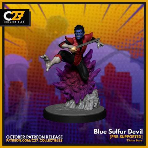 Nightcrawler Marvel MCP-compatible resin miniature by C27 Studios - product image 1