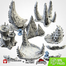 Alien Terrain 02 3D printed terrain view 1