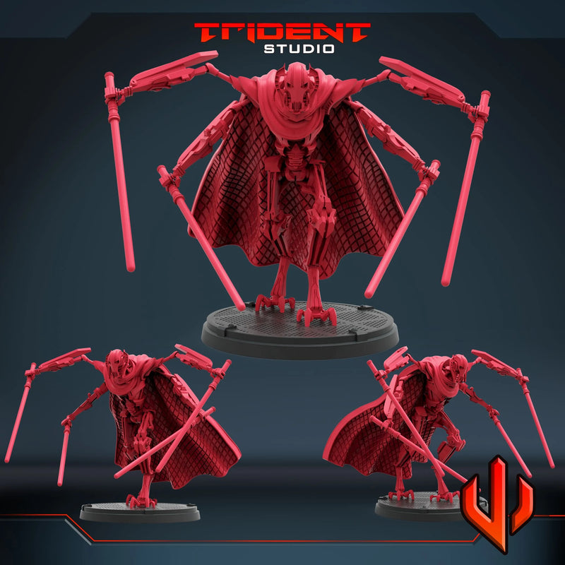 General Grievous - Sculpt A Star Wars MCP-compatible 40mm resin proxy miniature by Trident Miniatures - product image 1