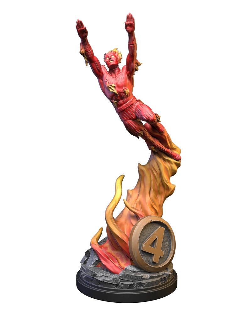 Silver Age Human Torch Marvel MCP-compatible resin miniature by C27 Studios - product image 1