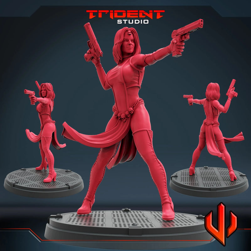 Mystique Marvel MCP-compatible 40mm resin proxy miniature by Trident Miniatures - product image 1