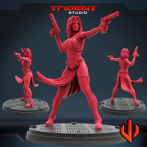 Mystique Marvel MCP-compatible 40mm resin proxy miniature by Trident Miniatures - product image 1