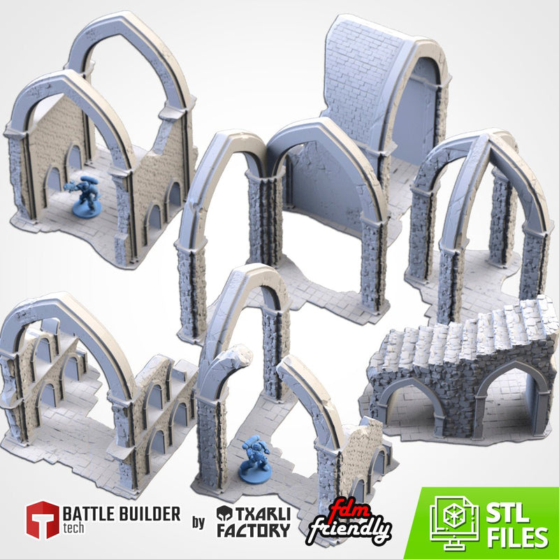 Majestic Ruins 3D printed terrain view 1