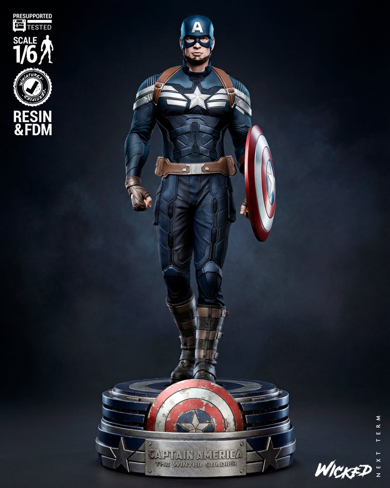 Captain America Winter Soldier Sculpture resin statue kit view 1