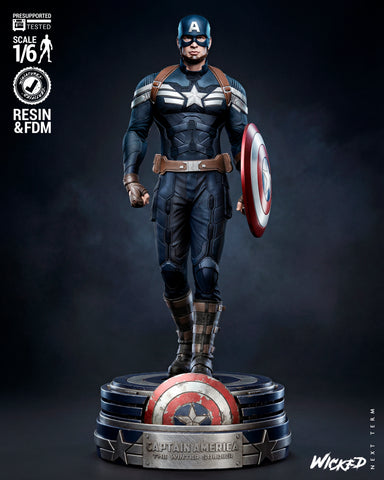 Captain America Winter Soldier Sculpture resin statue kit view 1